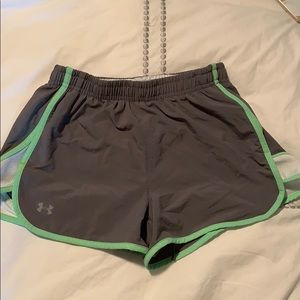 Under Armour Grey and Mint Running Shorts XS